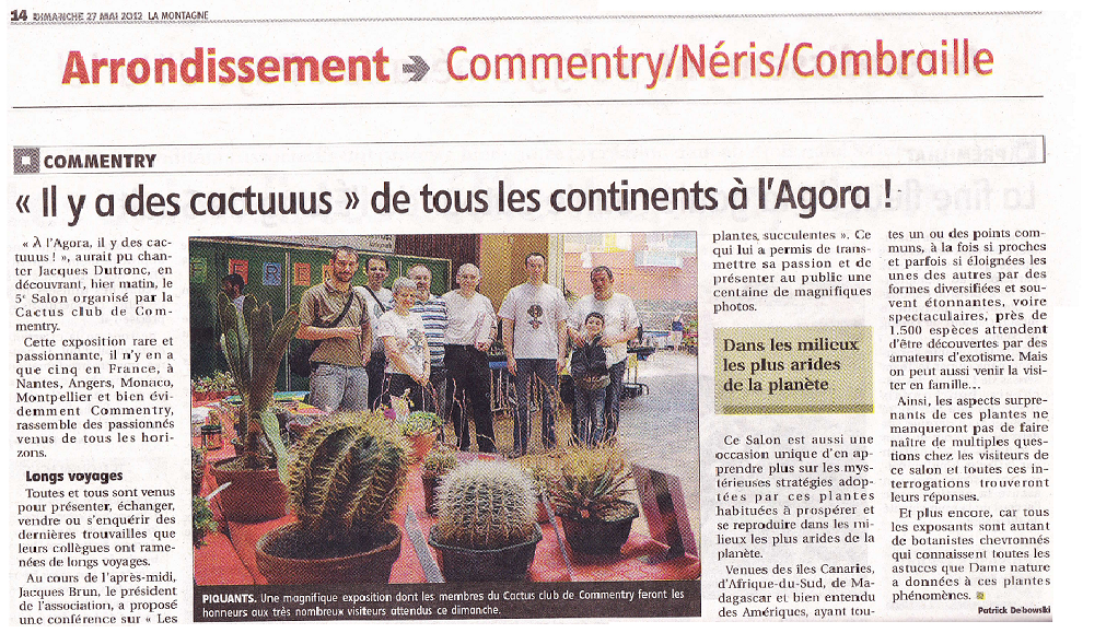 Article La Montagne 2012-05-27