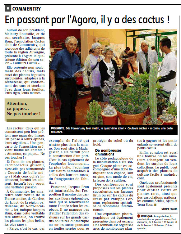 Article La Montagne 2011-05-29